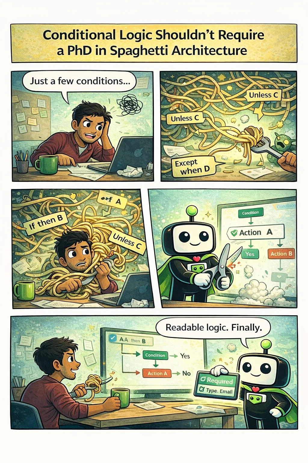 Conditional Spaghetti